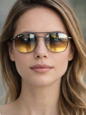 Ray-Ban The Marshal Sunglasses RB3648 004/I3 Gunmetal Brown Mirror Gradient 54mm